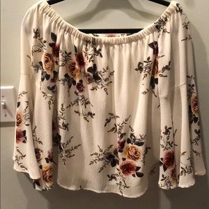Off The Shoulder Boutique Floral Blouse